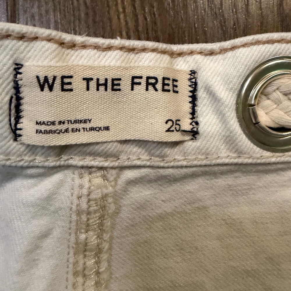 NWT- Free People Moxie Barrel Wide Leg Jeans with Patchwork Design - Picture 5 of 8